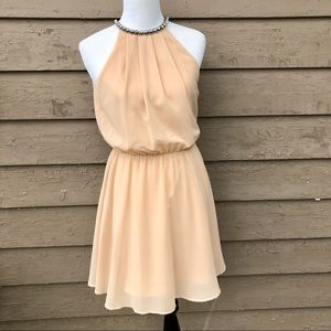 Romeo & Juliet Couture rhinestone open back dress!